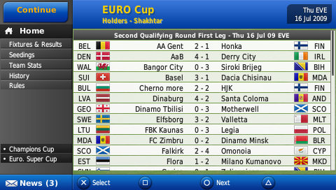 Football Manager Handheld 2010 screenshot 3 for PSP